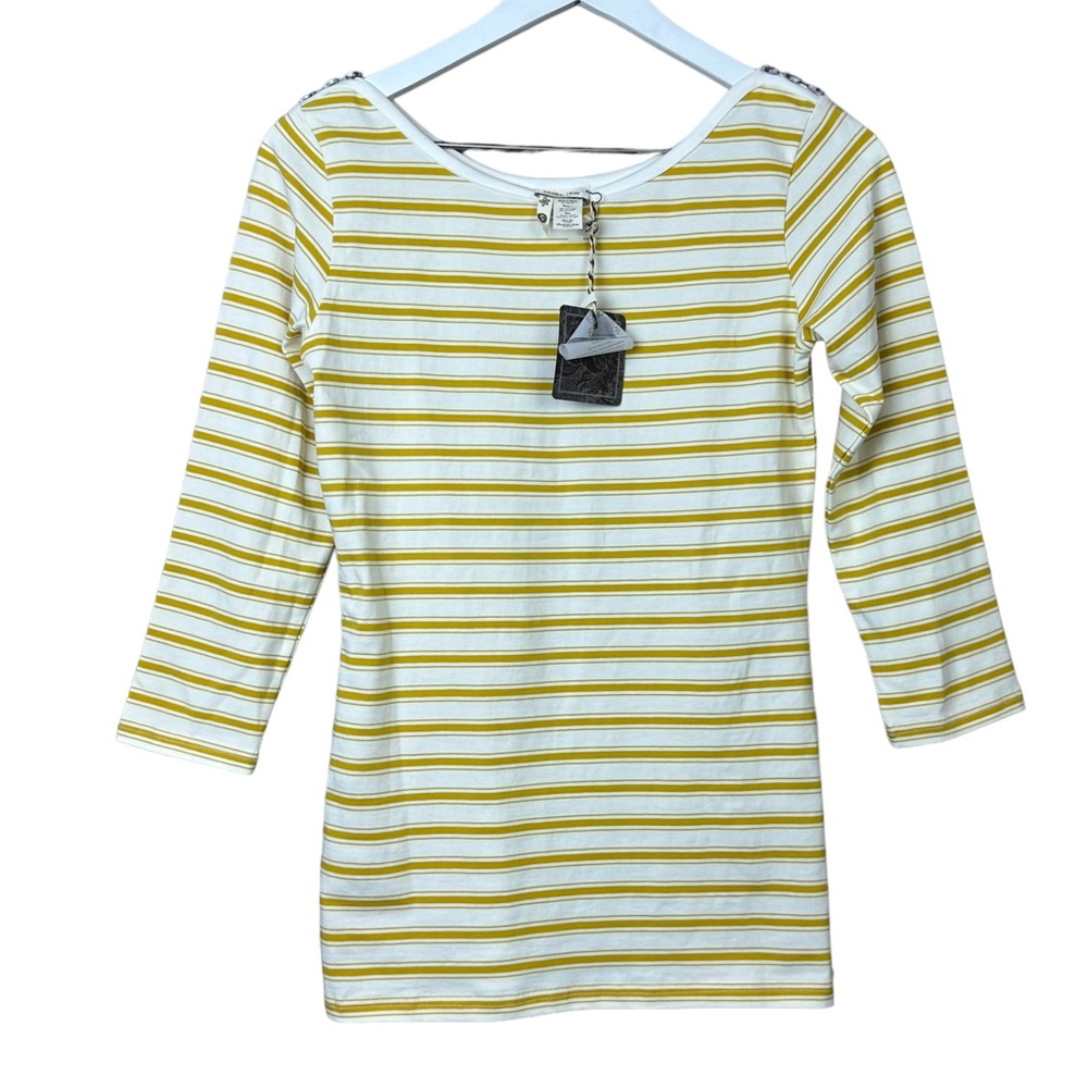 Matilda Jane Sunny Boatneck Striped Crewneck Top Nwt Women S